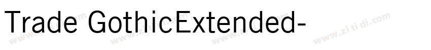 Trade GothicExtended字体转换
